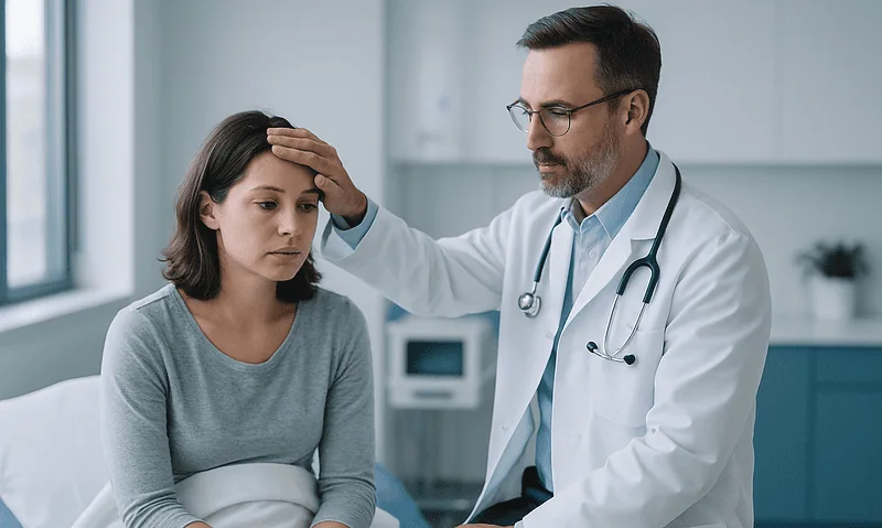 How to Break a Fever: Safe Steps and When to Stop Home-Managing 3 Doctor examining a young woman with a fever in a hospital room.