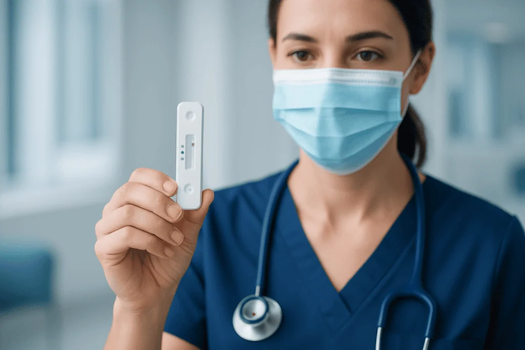 How to read a home rapid test result — negative corona test picture