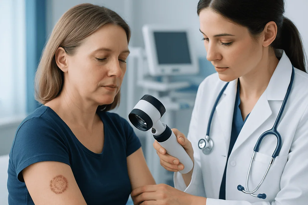 How to tell a healing mark from active ringworm — ringworm scar