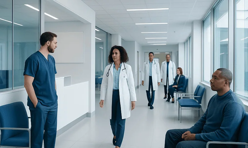 Lyfgenia Cost: What Patients Really Pay 7 Medical team consulting with patient in hospital corridor.
