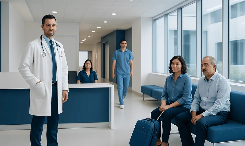 Medical team waiting area at Acibadem Hospitals Group in Turkey.