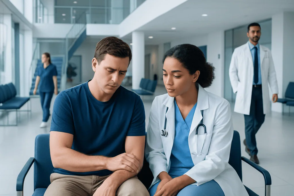 Antihistamine for Yellow Jacket Sting — Explained by Medical Evidence, Not Myths 1 Patient consulting with a doctor in a hospital waiting area.