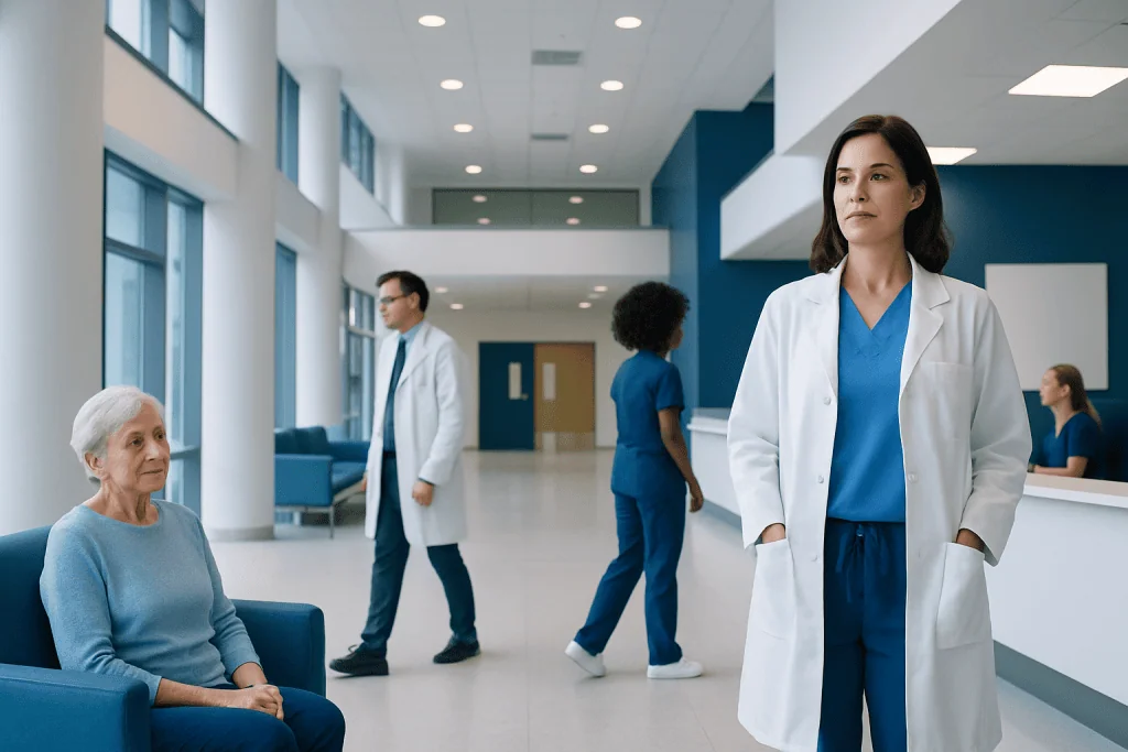 Foods to Avoid with Svt: What the Clinical Research Actually Says 1 Healthcare professionals and patient in a modern hospital lobby.
