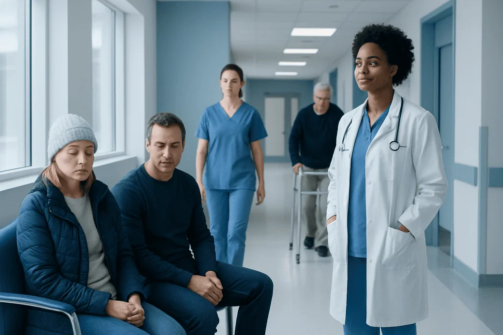 Does Cold Weather Make You Sick? A Doctor-Reviewed Answer 1 Medical team and patients in a hospital corridor.