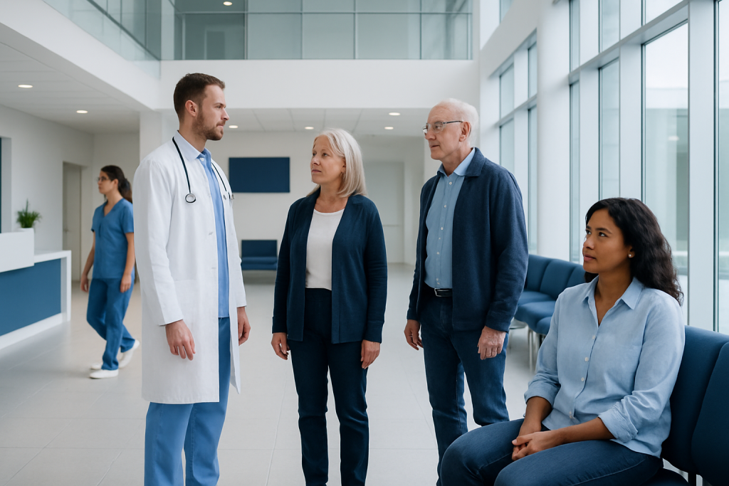 Anemia Treatment Foods: How It Works, Results and What to Expect 1 Doctor consulting with elderly patients in hospital lobby.