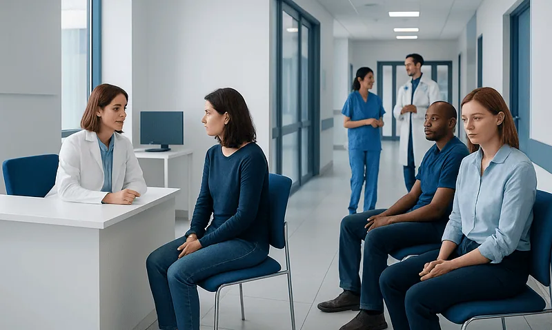 Patients in a therapy session at Acibadem Hospitals Group.