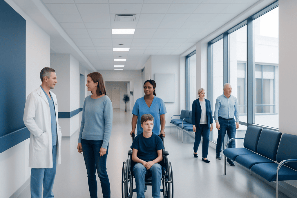 Hus Treatment: How It Works, Results and What to Expect 1 Hospital corridor with medical staff and patients, modern healthcare setting.