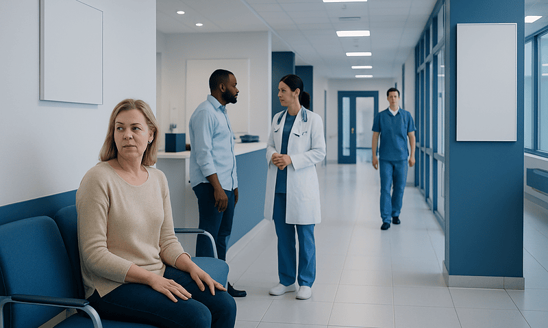 How Long Does an Allergic Reaction Last? Causes, Explanations, and Next Steps 6 Patient waiting in hospital corridor at Acibadem Hospitals Group.