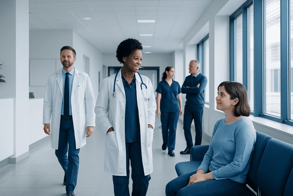 Treacher Collins Treatment: How It Works, Results and What to Expect 1 Medical team at Acibadem Hospitals Group discussing patient care.