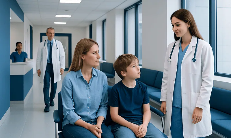 Pediatric consultation at Acibadem Hospital for enuresis treatment.