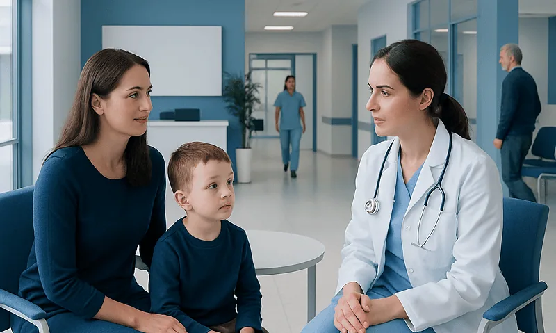 Pediatric consultation at Acibadem Hospital for cleft palate treatment.