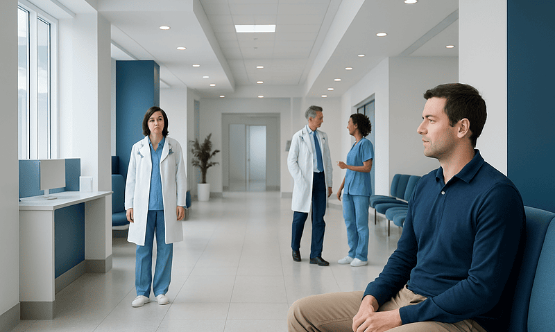 Von Willebrand Disease Therapy: How It Works, Results and What to Expect 6 Patients and medical staff in a modern hospital corridor.