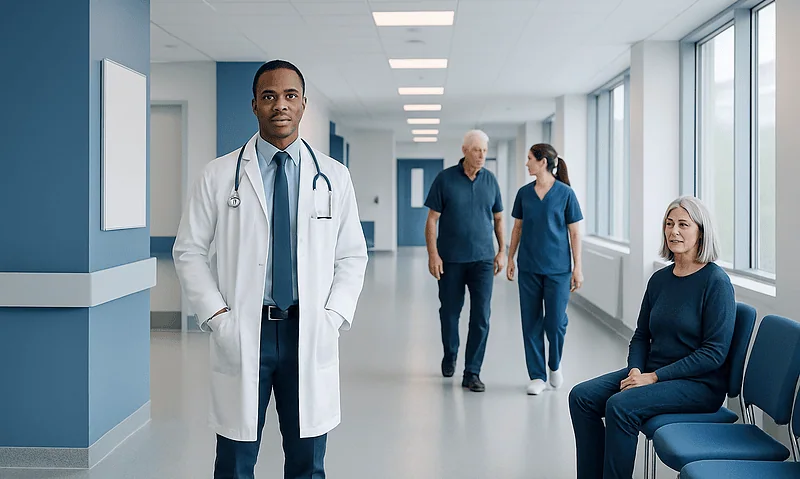 Semilunar Valves vs Valve: Differences Explained 6 Medical professionals and patients in a hospital corridor at Acibadem Hospitals Group.