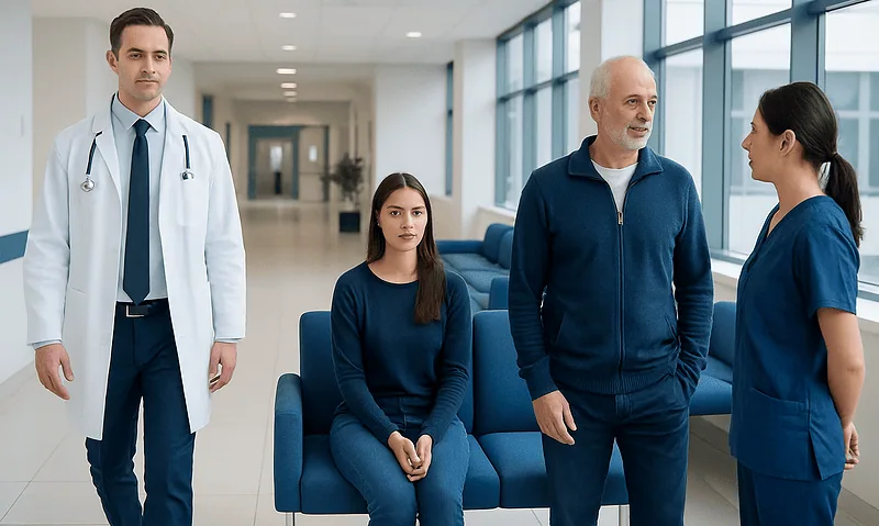 Is Meningococcal the Same As Meningitis? Here Is What the Evidence Says 6 Medical team consulting with patient in hospital corridor.