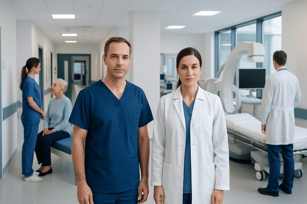 Vascular Surgery vs Interventional Radiology: Differences Explained 1 Medical team at Acibadem Hospitals Group in a modern hospital setting.