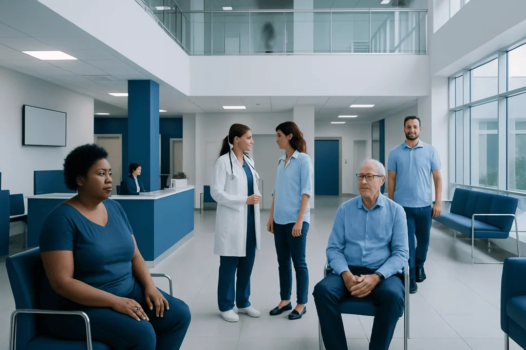 Type 2 Diabetes Food List: What the Clinical Research Actually Says 1 Hospital waiting area with patients and medical staff in a modern facility.