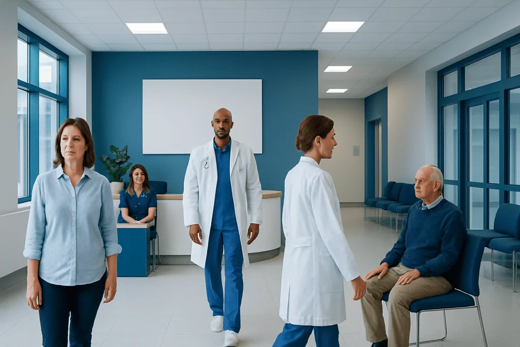 Devil's Claw Harpagophytum Procumbens — Explained by Medical Evidence, Not Myths 1 Medical team consulting with patient in hospital corridor.