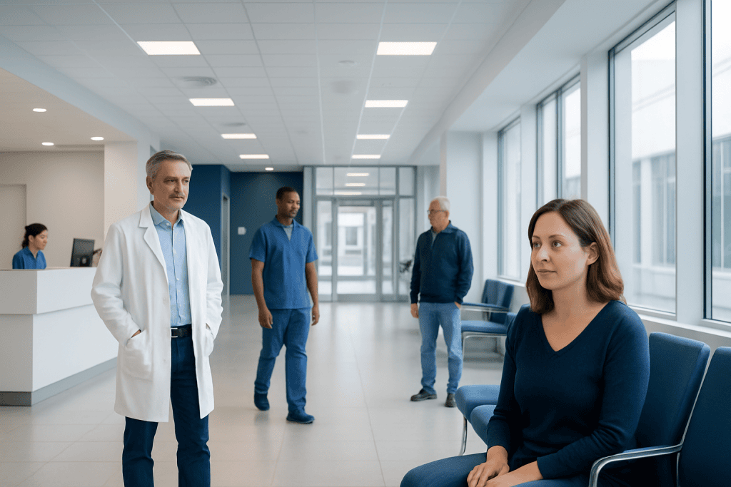 Msg Allergy: A Complete Medical Overview 1 Medical consultation in a modern hospital corridor with doctors and patient.