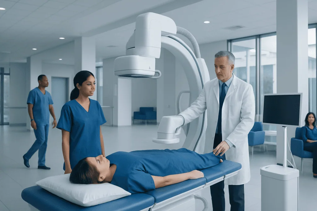 Lymphography Procedure: An Evidence-Based Patient Guide 1 Medical professionals perform lymphography procedure in a modern hospital.