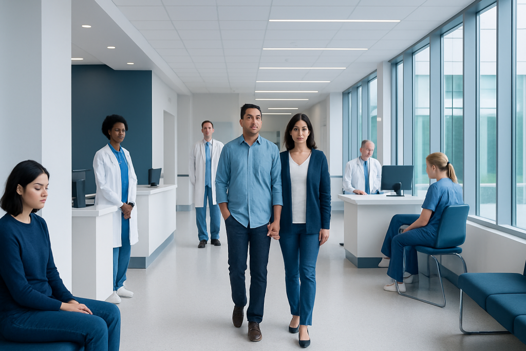 Cdh Surgery: Procedure, Recovery and Results 1 Medical team and patients in a modern hospital corridor.