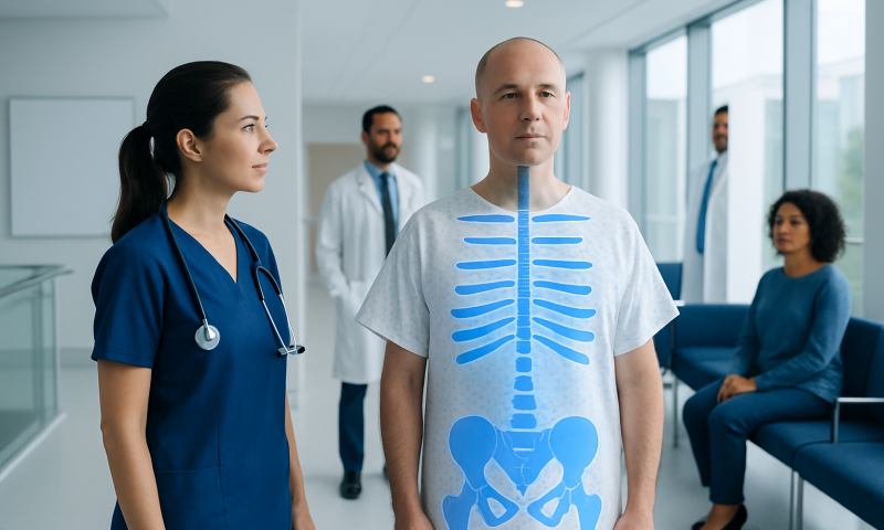 Full Body Radiation: How It Works, Results and What to Expect 10 Medical professionals conducting a full body radiation consultation in a modern clinic.