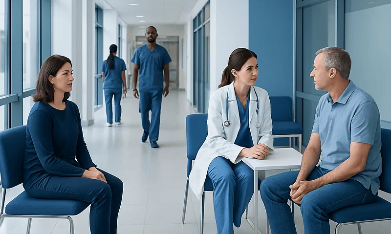 Medical consultation at Acibadem Hospitals Group with healthcare professionals.