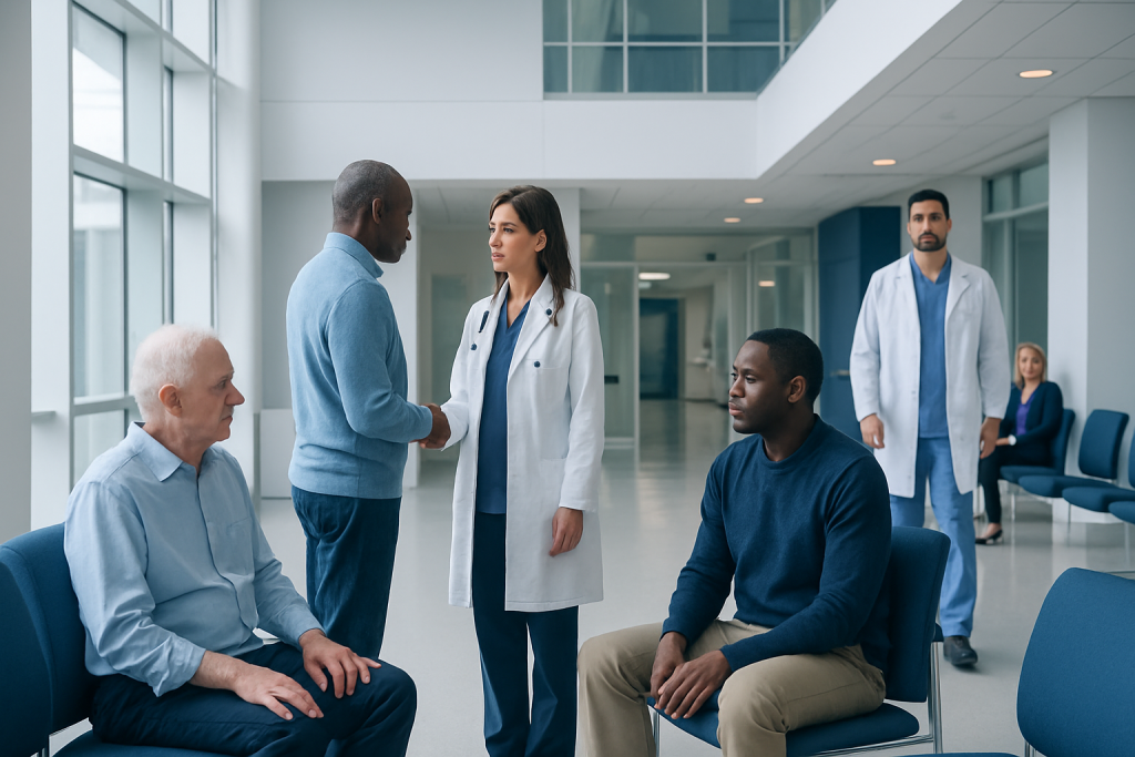 Best Prostate Cancer Treatment Centers: How It Works, Results and What to Expect 1 Medical consultation in hospital with doctors and patients.