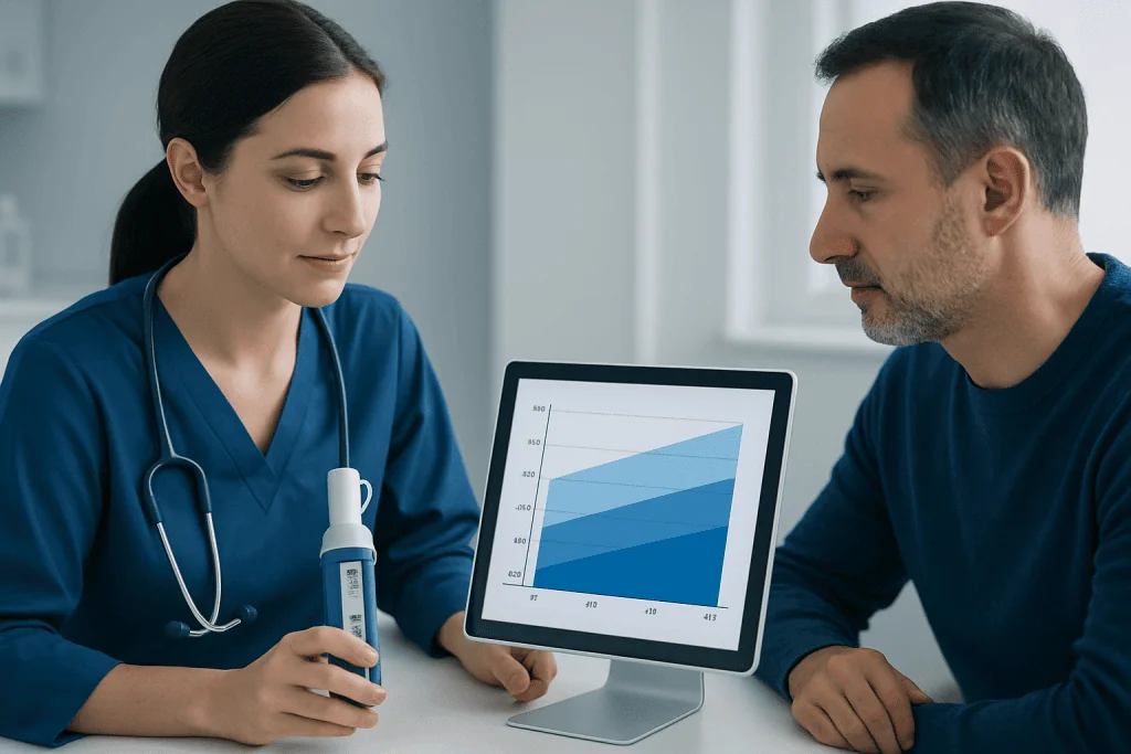 Personal Best, Predicted Values, and Peak Flow Zones — peak flow values asthma