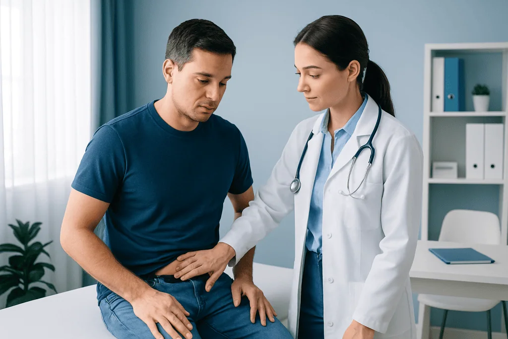 Physical Examination for a Suspected Hernia — hernia diagnosis