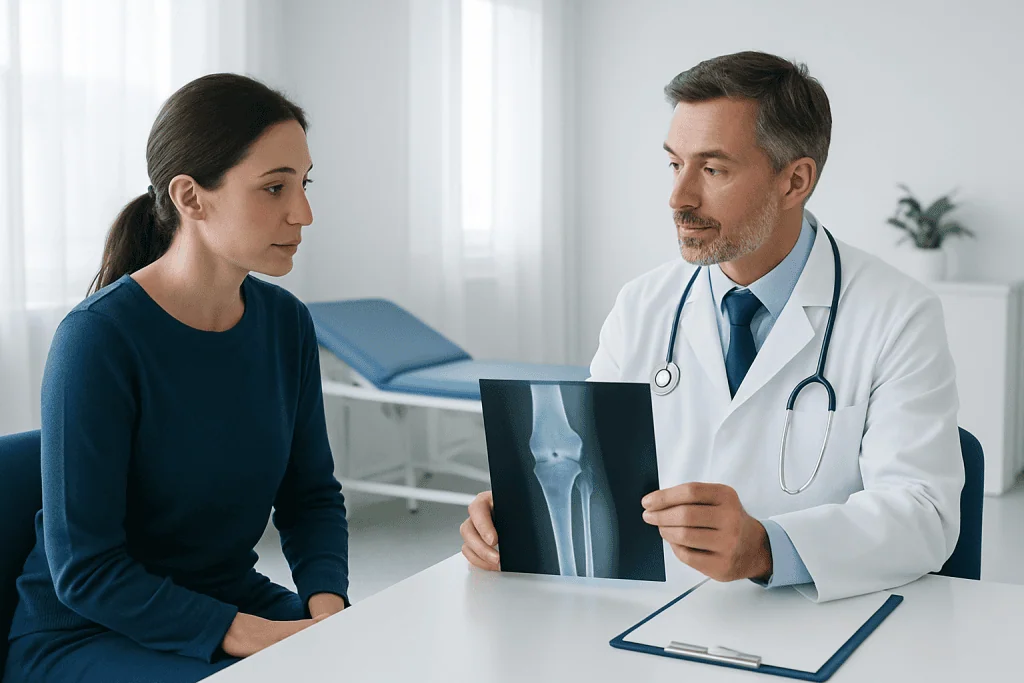 Preparation and step-by-step procedure — tibial fracture xray