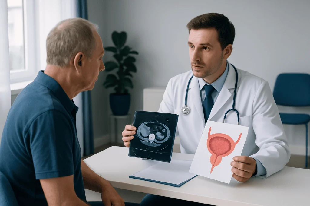 Preparation and step-by-step procedure — stage 1 bladder cancer ct scan