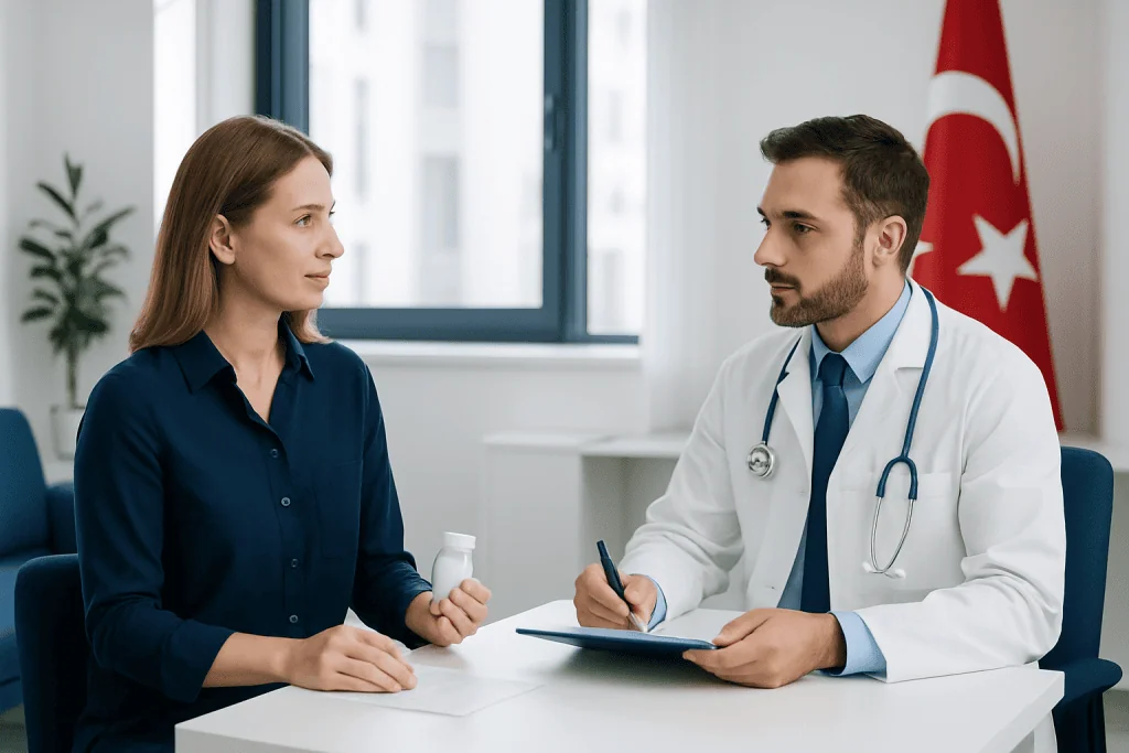 Prepare your medication and allergy information — hospital check-in in Turkey