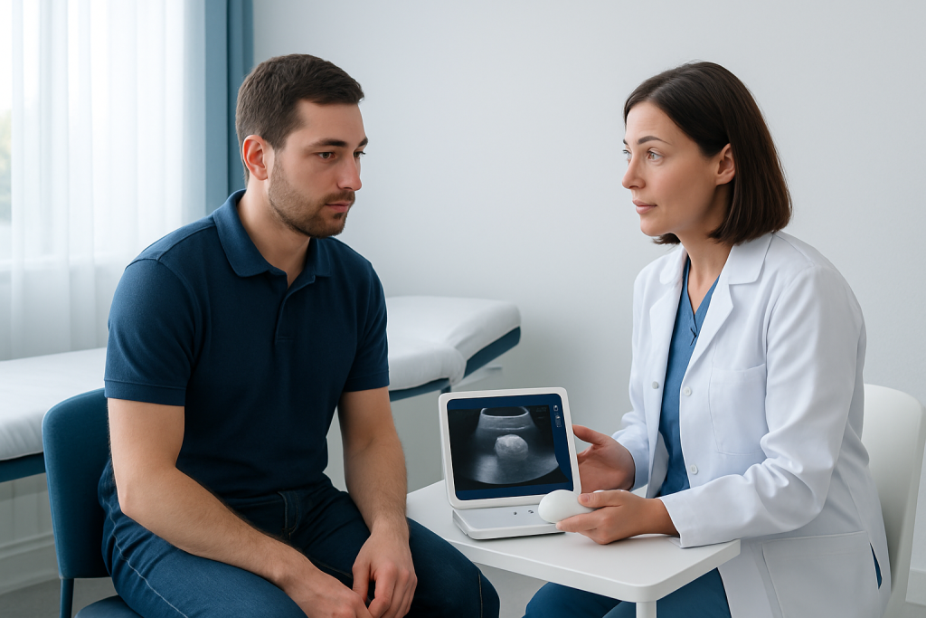 Preparing for and Having a Testicular Ultrasound — testicular carcinoma on ultrasound