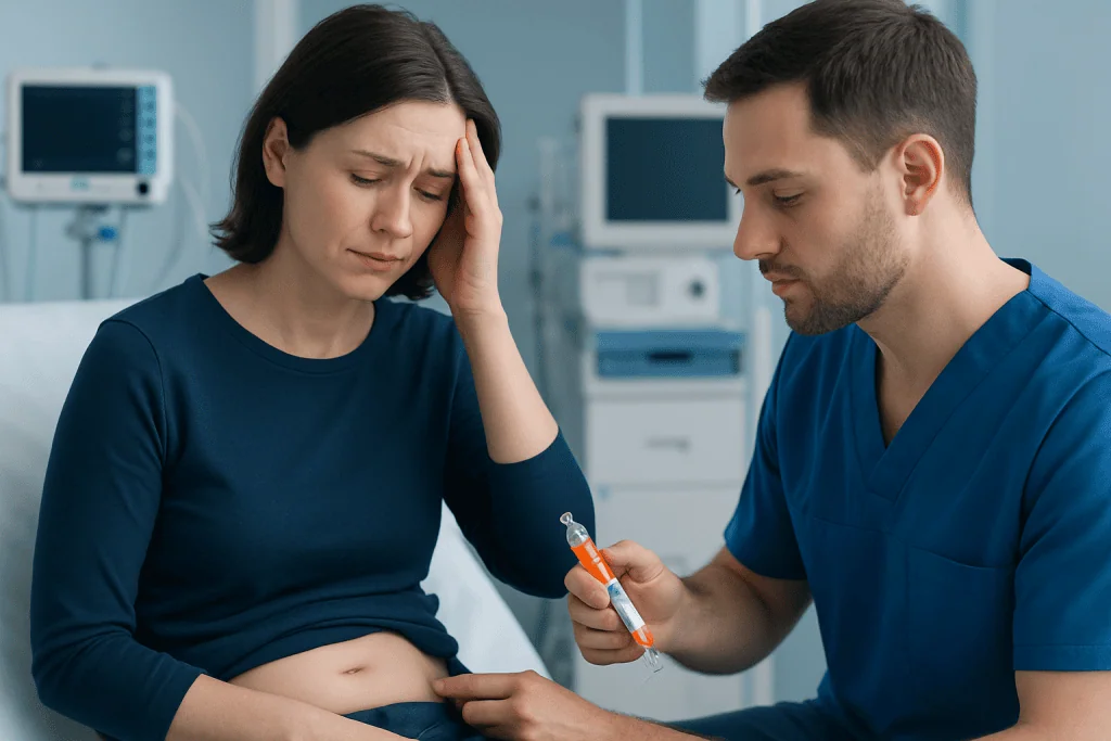 Recognizing severe low blood sugar — injection glucagen