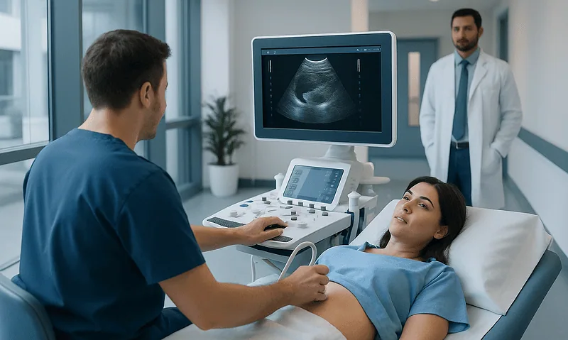 Ultrasound examination for renal health at Acibadem Hospitals Group.