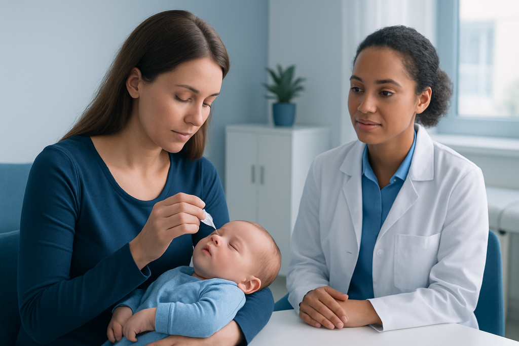 Step-by-step: giving eye care safely at home — infant conjunctivitis treatment