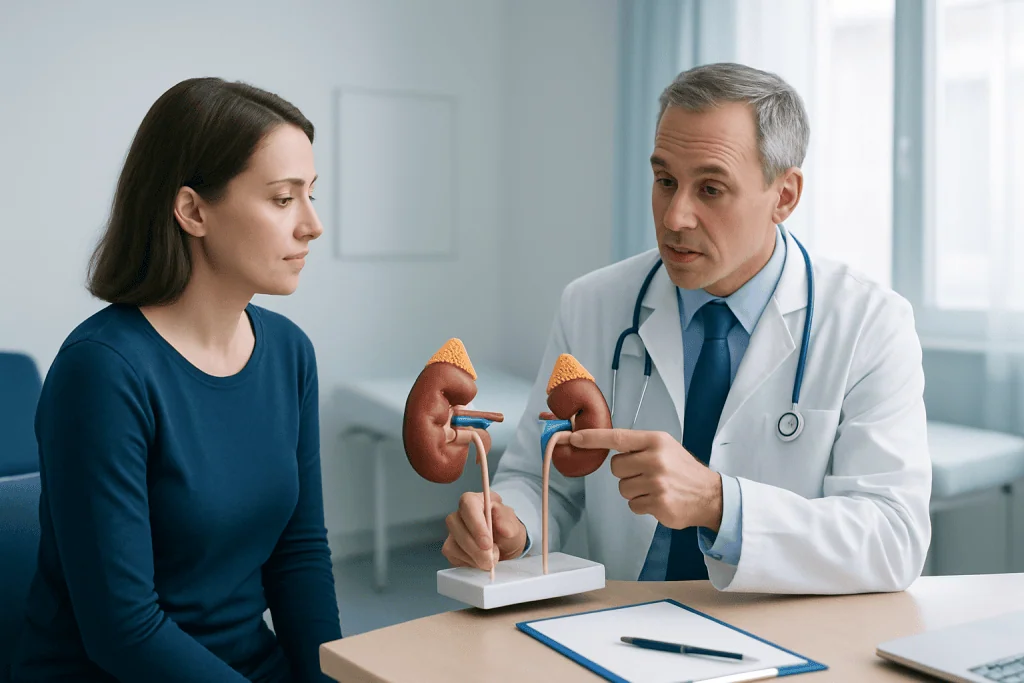 Step by step: how the procedure works — biopsy of adrenal gland