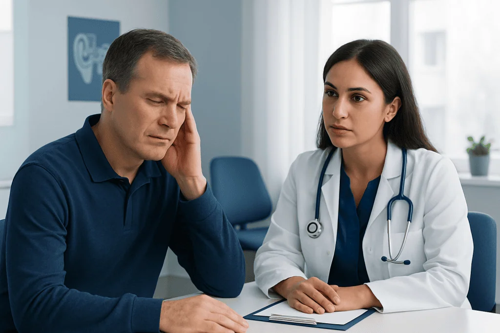 Symptom clues that may suggest an ear-related cause — how to tell which ear is causing vertigo