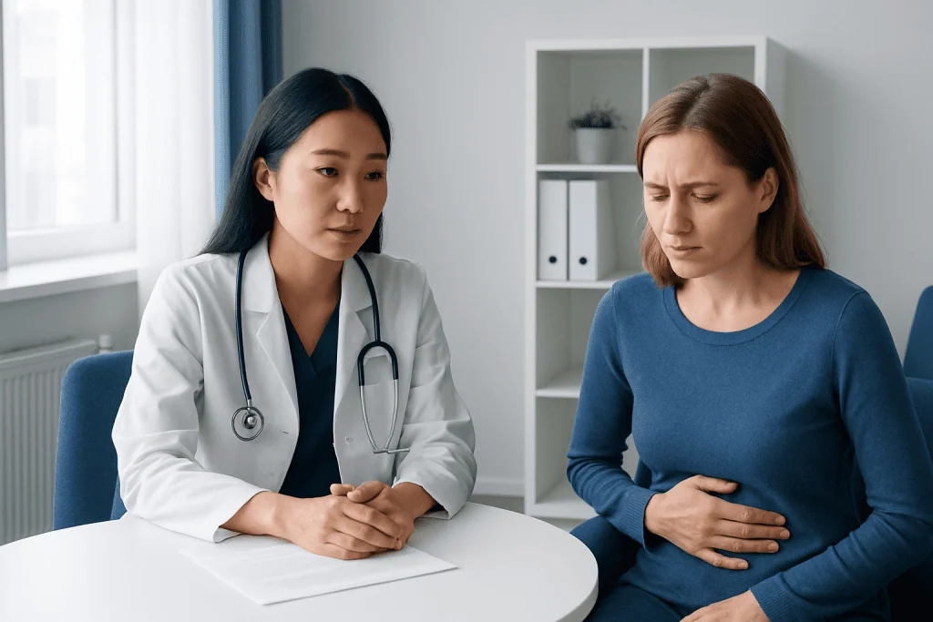 Symptoms and possible warning signs — signet ring cell adenocarcinoma