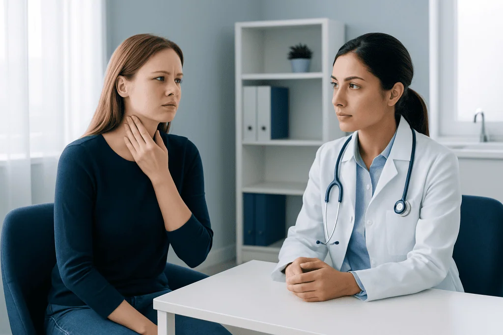 Symptoms and related signs — cervical lymphadenitis