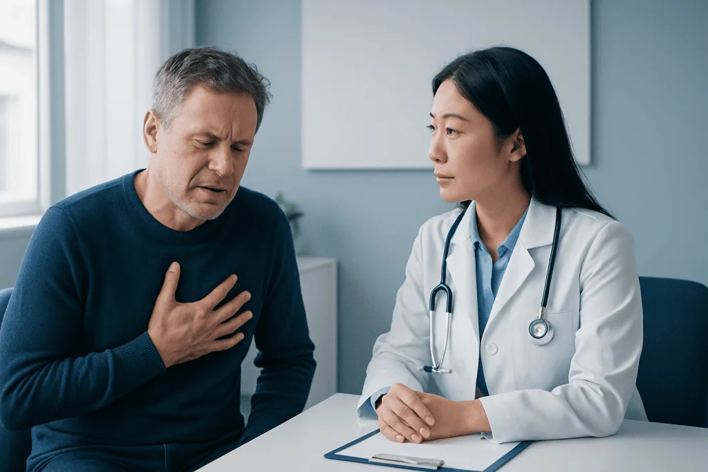 Symptoms and signs that need attention — septal infarct age undetermined