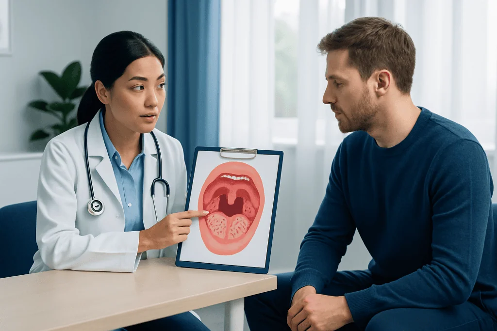 Symptoms Linked to Tonsil Stones or Inflammation — holes in tonsils