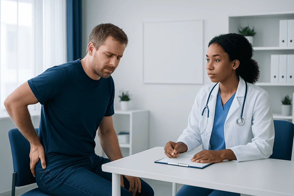 Symptoms that may lead to evaluation — anus stretch