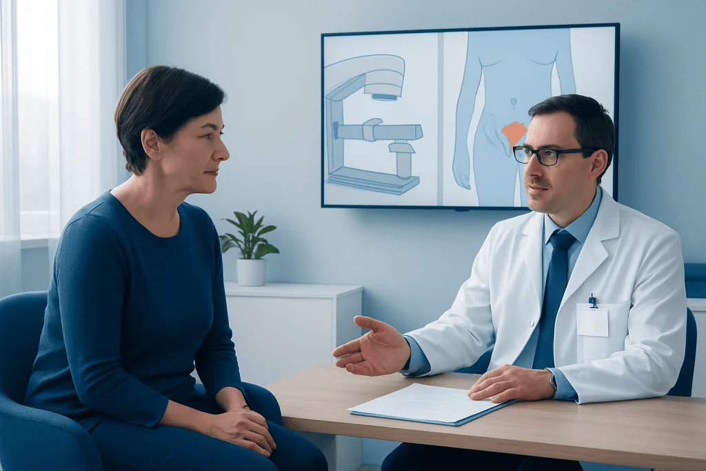 The procedure: planning, daily treatment and follow-up — radiation therapy for ovarian cancer