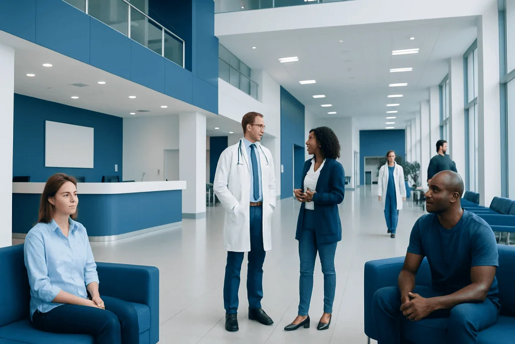 Is Cottage Cheese Dairy? A Doctor-Reviewed Answer 1 Medical professionals and patients in a modern hospital lobby.