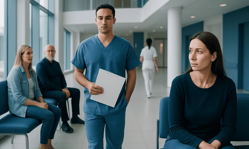 Medical consultation at Acibadem Hospital with healthcare professionals.