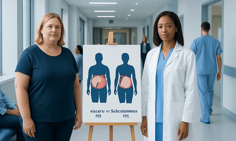 Medical professionals discuss visceral and subcutaneous fat differences.