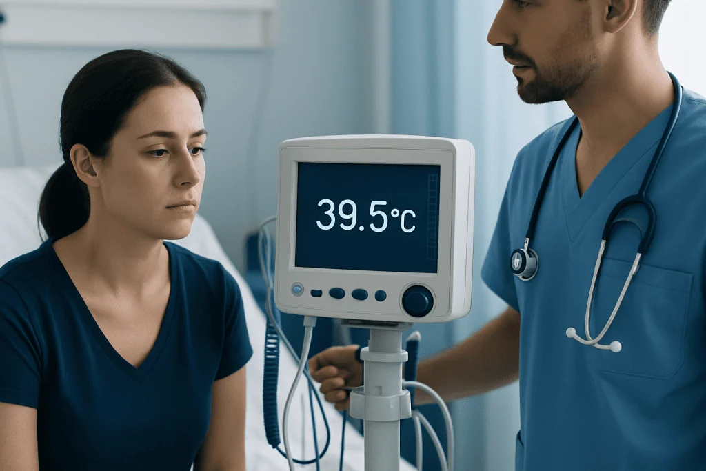 What does a temperature of 39.5°C mean? — 39.5c to f