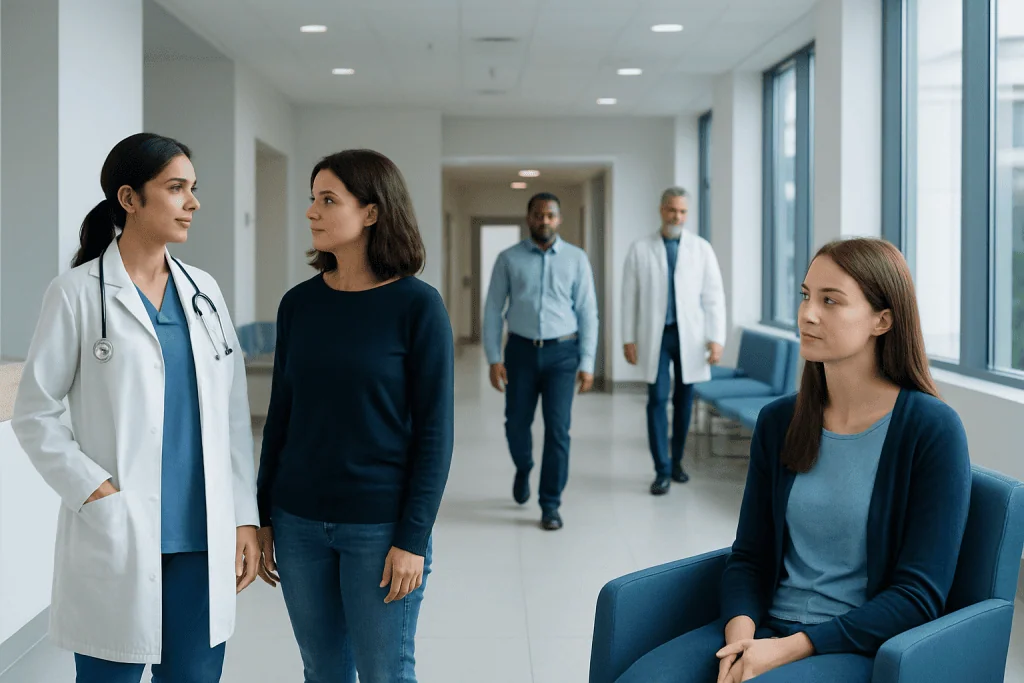 What Does Biotin Do for the Body? Here Is What the Evidence Says 1 Medical professionals and patient in hospital corridor at Acibadem Hospitals Group.