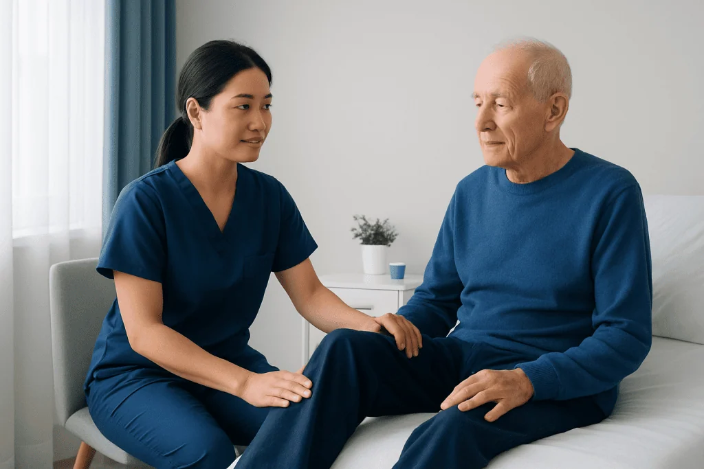 What happens during a hospice physical therapy visit — physical therapy in hospice care